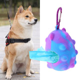 Maxbell Pet Waste Bag Dispenser with Carabiner Storage Portable Dog Poop Bag Holder Violet