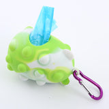 Maxbell Pet Waste Bag Dispenser with Carabiner Storage Portable Dog Poop Bag Holder Green