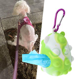 Maxbell Pet Waste Bag Dispenser with Carabiner Storage Portable Dog Poop Bag Holder Green