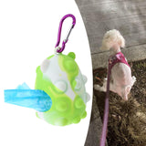 Maxbell Pet Waste Bag Dispenser with Carabiner Storage Portable Dog Poop Bag Holder Green