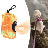 Maxbell Pet Waste Bag Dispenser for Pooper with Buckle Clip Dog Poop Bag Holder Orange Yellow
