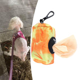 Maxbell Pet Waste Bag Dispenser for Pooper with Buckle Clip Dog Poop Bag Holder Orange Yellow
