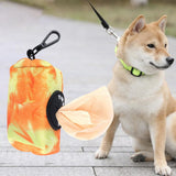 Maxbell Pet Waste Bag Dispenser for Pooper with Buckle Clip Dog Poop Bag Holder Orange Yellow