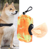 Maxbell Pet Waste Bag Dispenser for Pooper with Buckle Clip Dog Poop Bag Holder Orange Yellow