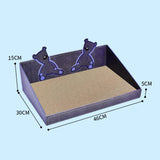 Maxbell Cat Scratch Pad with Box Interactive Toy Couch for Furniture Protection Blue