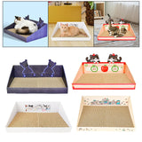 Maxbell Cat Scratch Pad with Box Interactive Toy Couch for Furniture Protection Blue