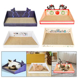 Maxbell Cat Scratch Pad with Box Interactive Toy Couch for Furniture Protection Blue