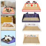 Maxbell Cat Scratch Pad with Box Interactive Toy Couch for Furniture Protection Blue