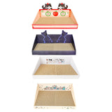Maxbell Cat Scratch Pad with Box Interactive Toy Couch for Furniture Protection Blue
