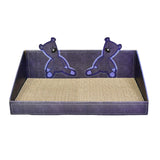 Maxbell Cat Scratch Pad with Box Interactive Toy Couch for Furniture Protection Blue