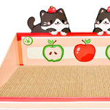 Maxbell Cat Scratch Pad with Box Interactive Toy Couch for Furniture Protection Red