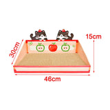 Maxbell Cat Scratch Pad with Box Interactive Toy Couch for Furniture Protection Red