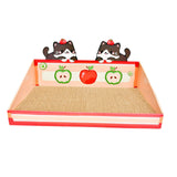 Maxbell Cat Scratch Pad with Box Interactive Toy Couch for Furniture Protection Red
