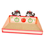 Maxbell Cat Scratch Pad with Box Interactive Toy Couch for Furniture Protection Red