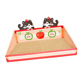 Maxbell Cat Scratch Pad with Box Interactive Toy Couch for Furniture Protection Red