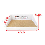 Maxbell Cat Scratch Pad with Box Interactive Toy Couch for Furniture Protection White