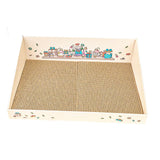 Maxbell Cat Scratch Pad with Box Interactive Toy Couch for Furniture Protection Brown