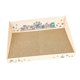 Maxbell Cat Scratch Pad with Box Interactive Toy Couch for Furniture Protection Brown
