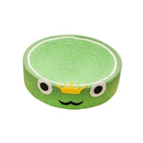 Maxbell Cat Scratcher Pad Bed Durable Round Interactive Toy Lounge Indoor for Kitten frog