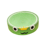 Maxbell Cat Scratcher Pad Bed Durable Round Interactive Toy Lounge Indoor for Kitten frog