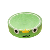 Maxbell Cat Scratcher Pad Bed Durable Round Interactive Toy Lounge Indoor for Kitten frog