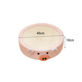 Maxbell Cat Scratcher Pad Bed Durable Round Interactive Toy Lounge Indoor for Kitten piggy