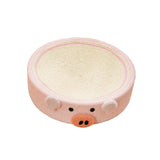Maxbell Cat Scratcher Pad Bed Durable Round Interactive Toy Lounge Indoor for Kitten piggy