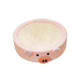 Maxbell Cat Scratcher Pad Bed Durable Round Interactive Toy Lounge Indoor for Kitten piggy