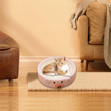 Maxbell Cat Scratcher Pad Bed Durable Round Interactive Toy Lounge Indoor for Kitten piggy