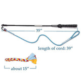 Maxbell Flirt Pole for Dogs with Fleece Rope Tether Large Breed for Training Chasing