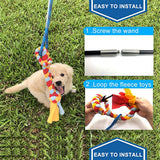 Maxbell Flirt Pole for Dogs with Fleece Rope Tether Large Breed for Training Chasing