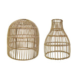 Maxbell Rattan Lampshade Handmade Decoration for Hanging Light, Floor Lamps Teahouse 18cm x 26cm