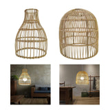 Maxbell Rattan Lampshade Handmade Decoration for Hanging Light, Floor Lamps Teahouse 18cm x 26cm
