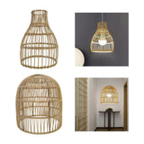 Maxbell Rattan Lampshade Handmade Decoration for Hanging Light, Floor Lamps Teahouse 18cm x 26cm