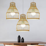 Maxbell Rattan Lampshade Handmade Decoration for Hanging Light, Floor Lamps Teahouse 18cm x 26cm