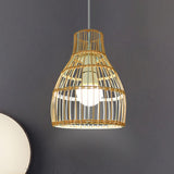 Maxbell Rattan Lampshade Handmade Decoration for Hanging Light, Floor Lamps Teahouse 18cm x 26cm
