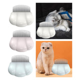 Maxbell Cat Hair Removal Massaging Shell Comb Cat Comb for Shedding for Matted Hair White