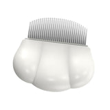 Maxbell Cat Hair Removal Massaging Shell Comb Cat Comb for Shedding for Matted Hair White