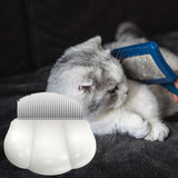 Maxbell Cat Hair Removal Massaging Shell Comb Cat Comb for Shedding for Matted Hair White