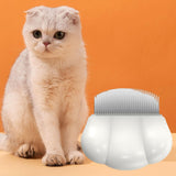 Maxbell Cat Hair Removal Massaging Shell Comb Cat Comb for Shedding for Matted Hair White