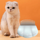 Maxbell Cat Hair Removal Massaging Shell Comb Cat Comb for Shedding for Matted Hair Cyan