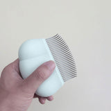 Maxbell Cat Hair Removal Massaging Shell Comb Cat Comb for Shedding for Matted Hair Cyan