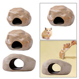 Maxbell Hamster Cave Landscaping Indoor Outdoor Pets Hideout House for Mouse Dwarf 12.5cmx13.5cmx8.5cm