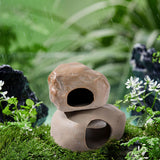 Maxbell Hamster Cave Landscaping Indoor Outdoor Pets Hideout House for Mouse Dwarf 12.5cmx13.5cmx8.5cm