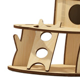 Maxbell Hamster Hideout House Guinea Pig Hut Cage Accessories Mouse Hideaway for Pet Two Layers