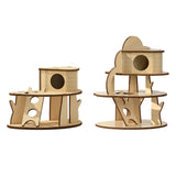 Maxbell Hamster Hideout House Guinea Pig Hut Cage Accessories Mouse Hideaway for Pet Two Layers
