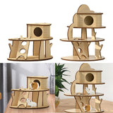 Maxbell Hamster Hideout House Guinea Pig Hut Cage Accessories Mouse Hideaway for Pet Two Layers