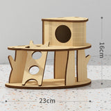 Maxbell Hamster Hideout House Guinea Pig Hut Cage Accessories Mouse Hideaway for Pet Two Layers