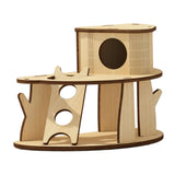Maxbell Hamster Hideout House Guinea Pig Hut Cage Accessories Mouse Hideaway for Pet Two Layers