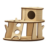 Maxbell Hamster Hideout House Guinea Pig Hut Cage Accessories Mouse Hideaway for Pet Two Layers